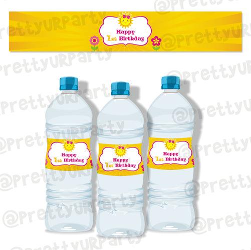 My little Sunshine 1st birthday Bottle Labels ALL PARTY SUPPLIES Pretty UR Party Default Title