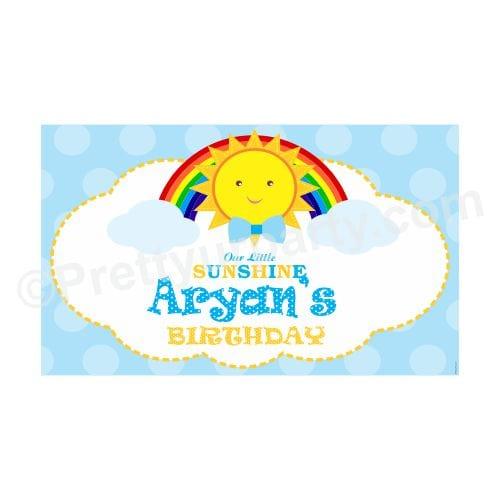Sunshine Theme Backdrop PERSONALISED Pretty UR Party Default Title