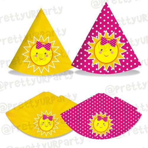 My little Sunshine 1st birthday Hats - Pack of 10 ALL PARTY SUPPLIES Pretty UR Party Default Title