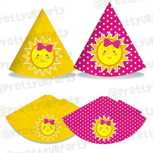 My little Sunshine 1st birthday Hats - Pack of 10 ALL PARTY SUPPLIES Pretty UR Party Default Title