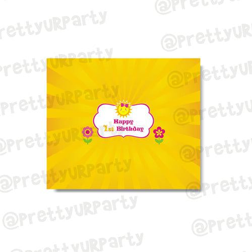 My little Sunshine 1st birthday Chocolate Wrappers ALL PARTY SUPPLIES Pretty UR Party Default Title