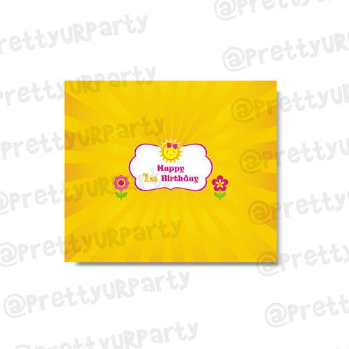 My little Sunshine 1st birthday Chocolate Wrappers ALL PARTY SUPPLIES Pretty UR Party Default Title
