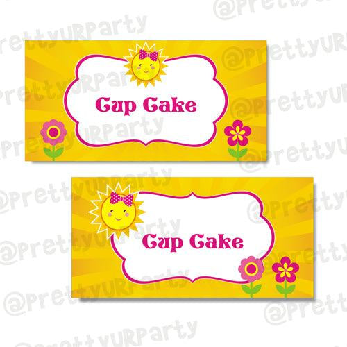 My little Sunshine 1st birthday Food Labels / Buffet Table Cards ALL PARTY SUPPLIES Pretty UR Party Default Title