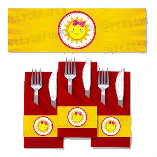 My little Sunshine 1st birthday Napkin Rings