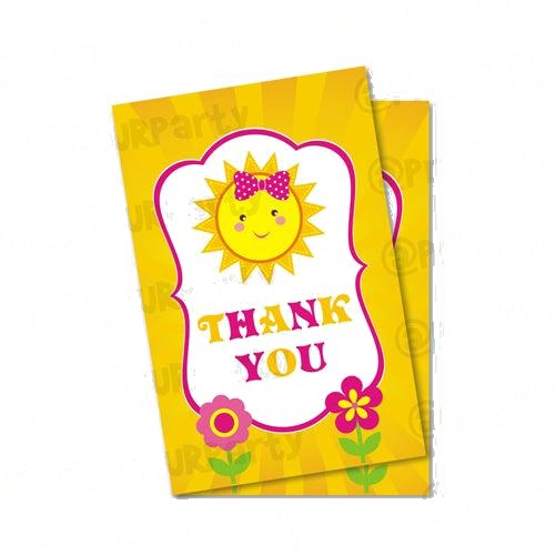 My little Sunshine 1st birthday Thank you Tags
