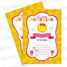 My little Sunshine Invitations ALL PARTY SUPPLIES Pretty UR Party Default Title