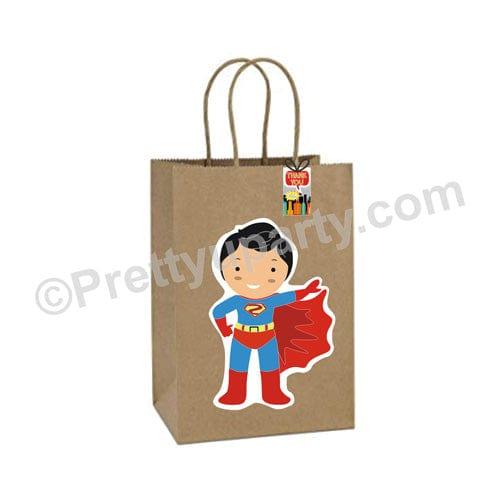 Superhero Theme Gift Bags - Pack of 10 ACCESSORIES Pretty UR Party
