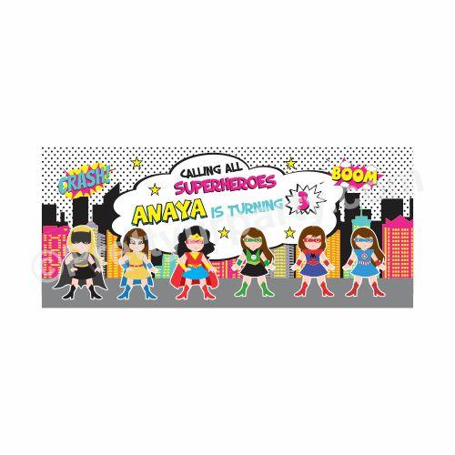 Personalized Supergirl Theme Banner 30in ALL PARTY SUPPLIES Pretty UR Party Default Title