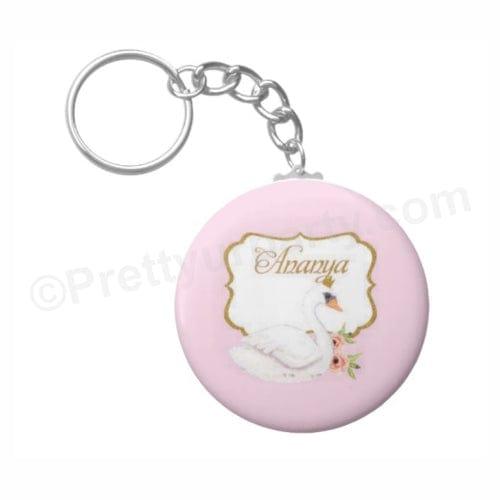 Personalised Swan Keychain THEME PARTIES Pretty UR Party Default Title