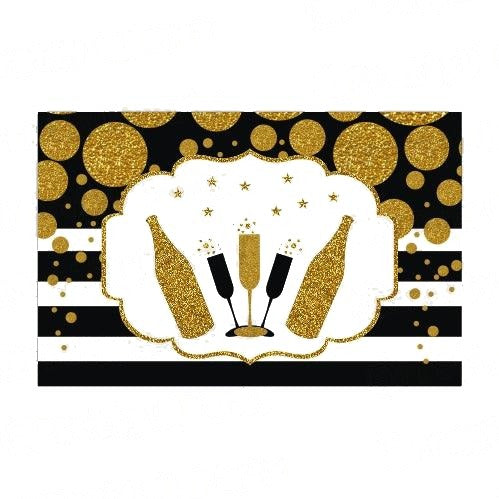 Gold and Black New Year Table Mats