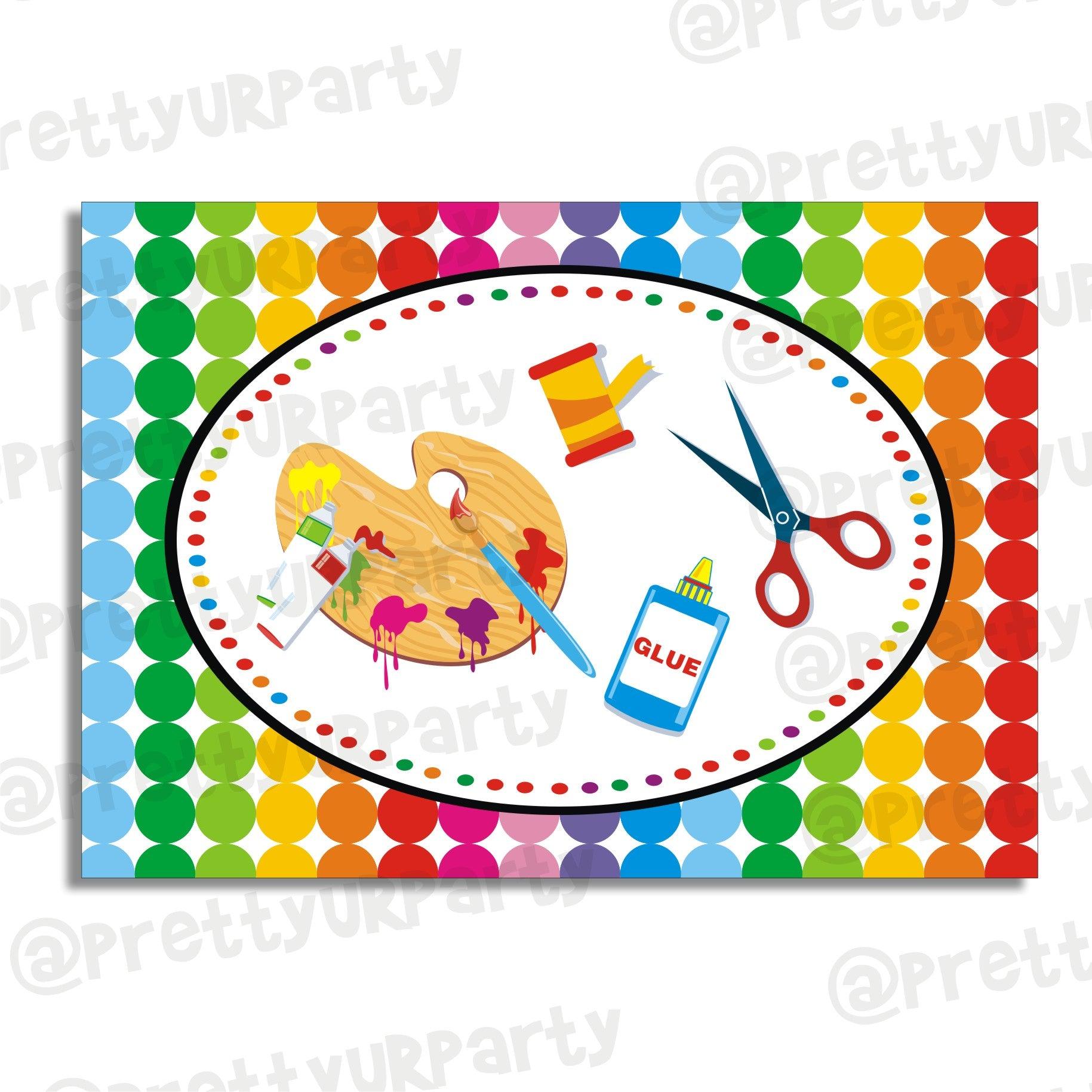 Art & Craft Party Table Mats THEME PARTIES Pretty UR Party Default Title