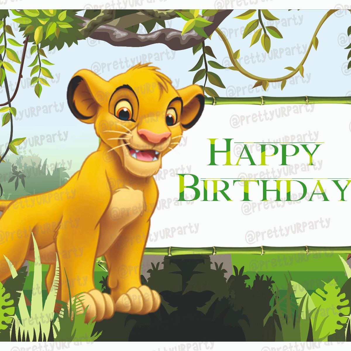 Lion King Theme Table Mats THEME PARTIES Pretty UR Party Default Title