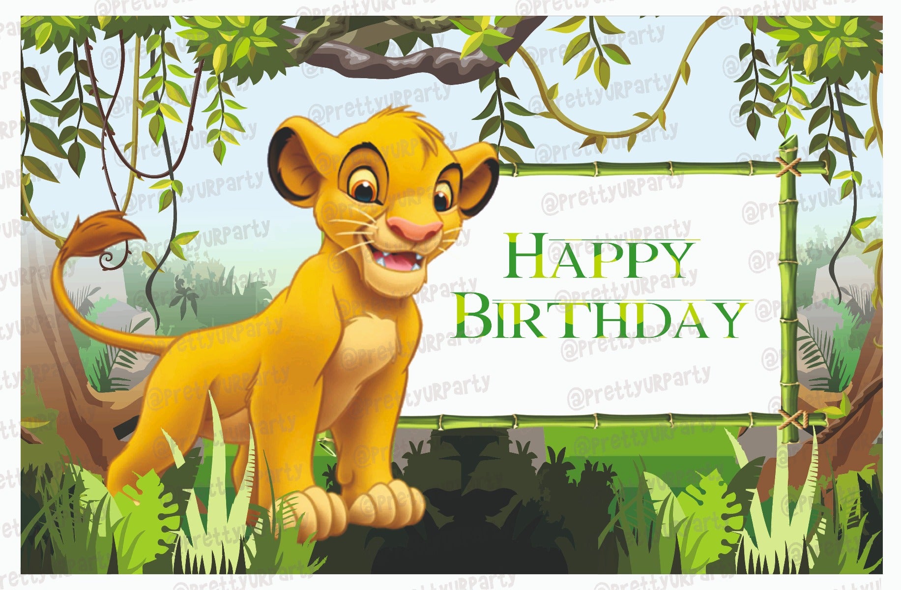 Lion King Theme Table Mats THEME PARTIES Pretty UR Party Default Title