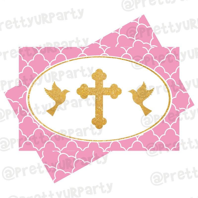 Baptism Pink Theme Table Mats ALL PARTY SUPPLIES Pretty UR Party