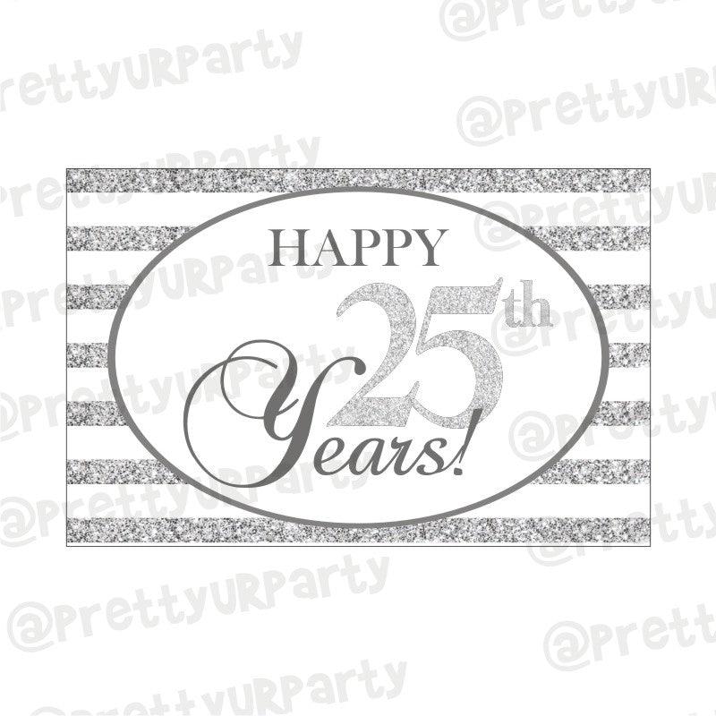 25th Anniversary Theme Table Mats ALL PARTY SUPPLIES Pretty UR Party Default Title