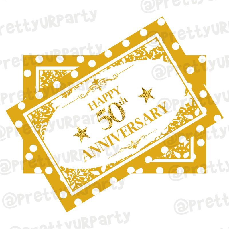 50th Anniversary Theme Table Mats ALL PARTY SUPPLIES Pretty UR Party