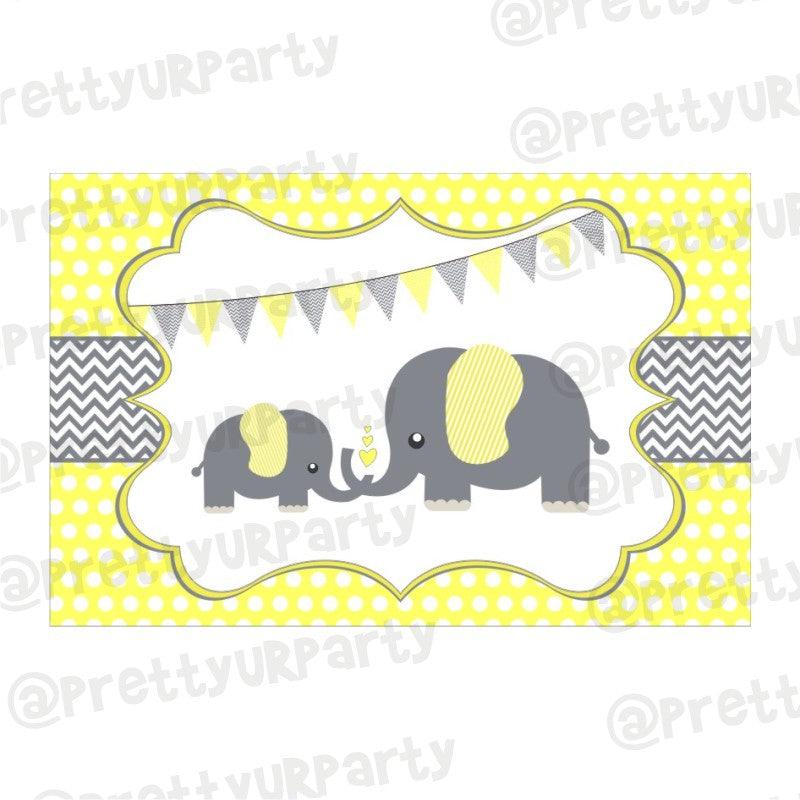 Elephant Baby shower Table Mats BABY SHOWER Pretty UR Party Default Title