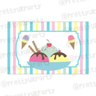 Ice Cream Theme Table Mats THEME PARTIES Pretty UR Party Default Title