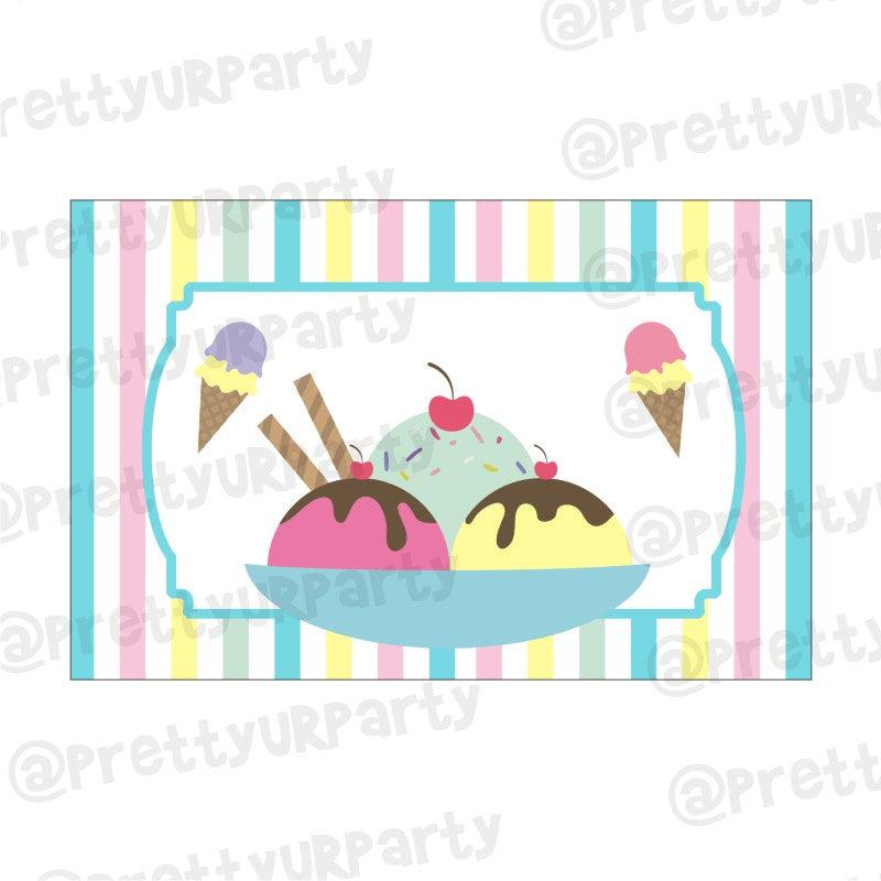 Ice Cream Theme Table Mats THEME PARTIES Pretty UR Party Default Title
