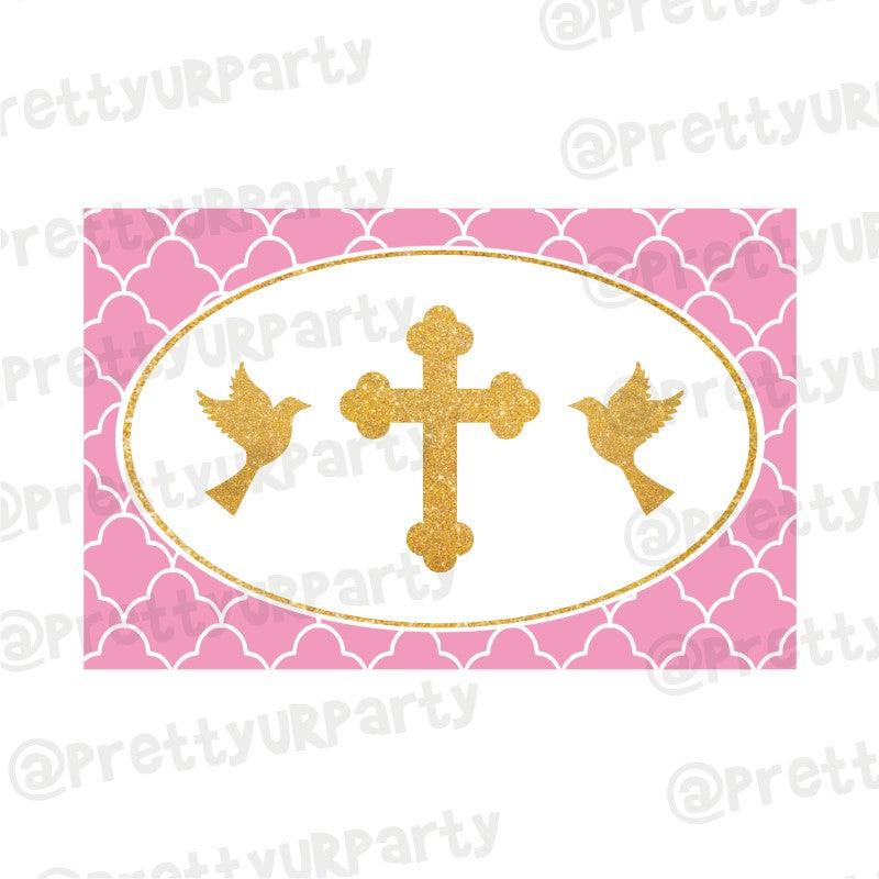 Baptism Pink Theme Table Mats ALL PARTY SUPPLIES Pretty UR Party Default Title