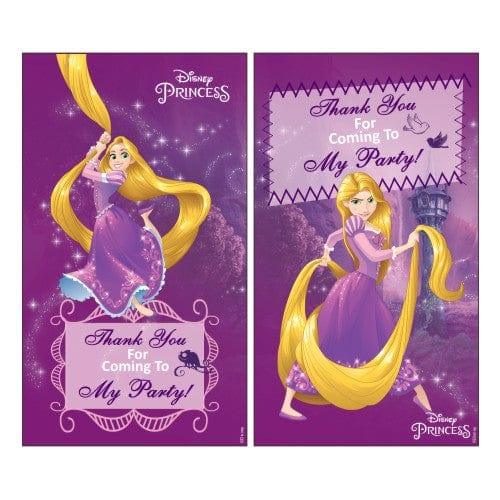 Tangled / Rapunzel Thank you Cards THEME PARTIES Pretty UR Party With Name