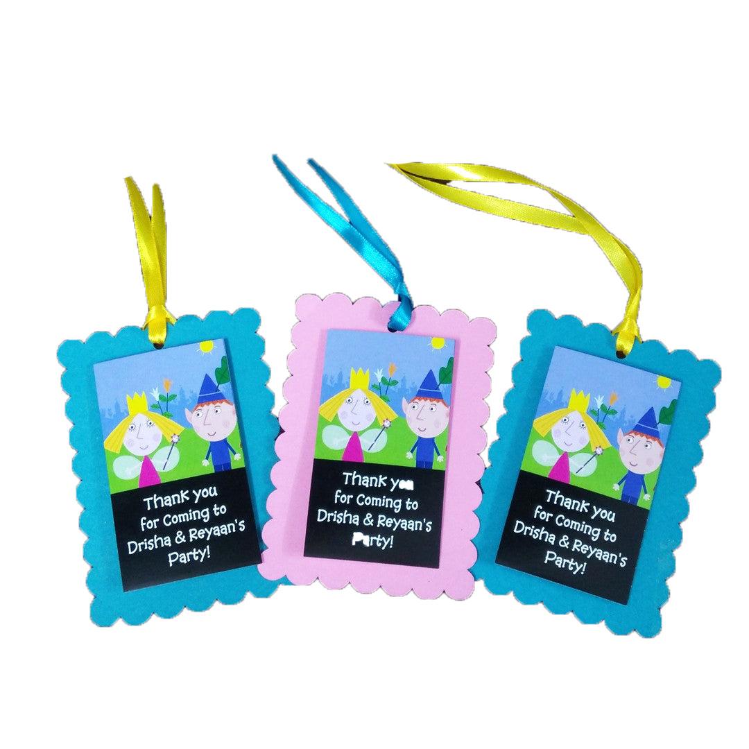 Ben and Holly Theme Handcrafted Thank you Tags THEME PARTIES Pretty UR Party