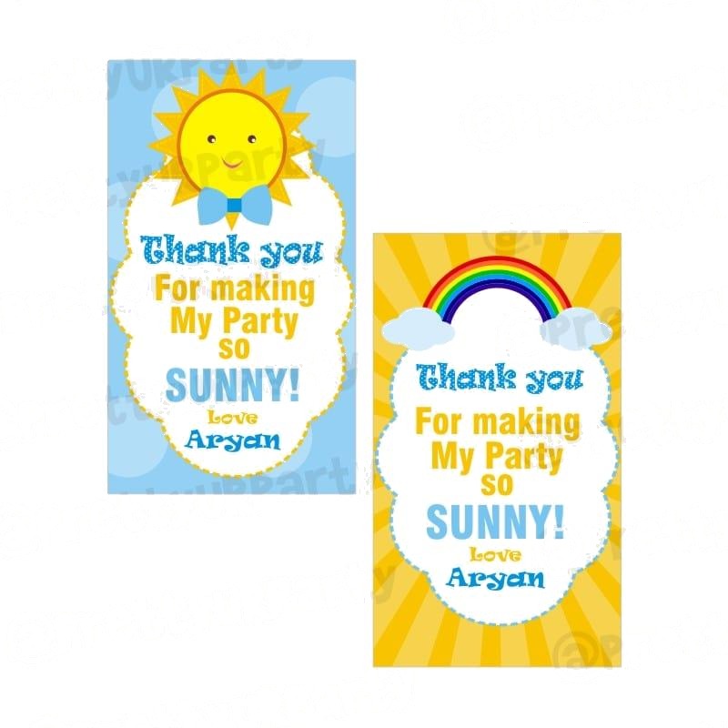 Sunshine Theme Thank you Tags — image 2