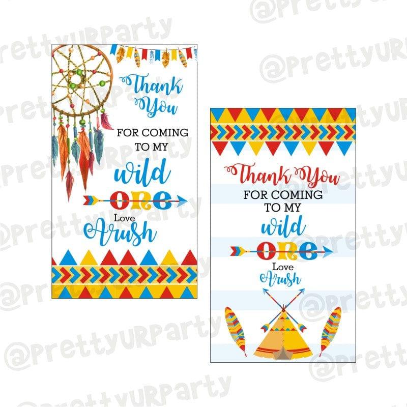 Wild One Theme Thank you Tags ALL PARTY SUPPLIES Pretty UR Party