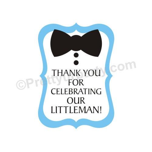 Little Man Theme Handcrafted Thank you Tags THEME PARTIES Pretty UR Party Default Title
