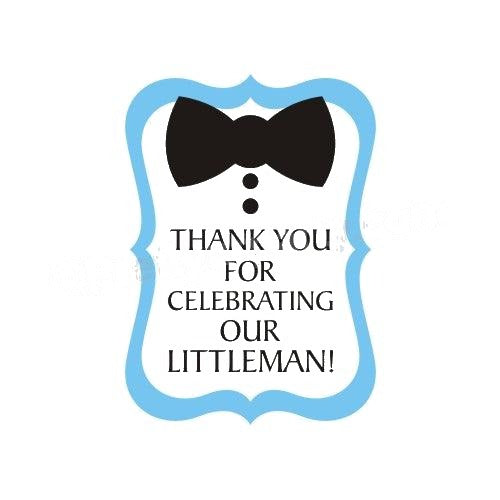 Little Man Theme Handcrafted Thank you Tags