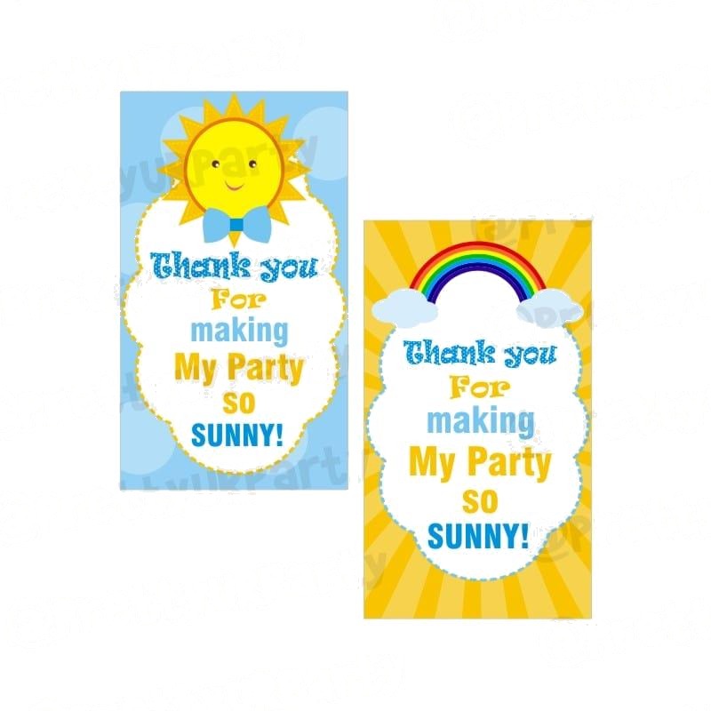 Sunshine Theme Thank you Tags