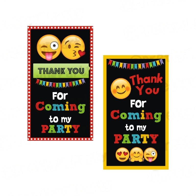 Emoji Theme Thank you Tags