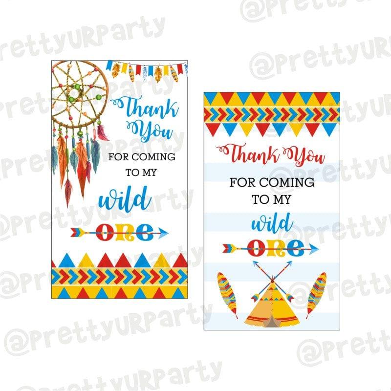 Wild One Theme Thank you Tags ALL PARTY SUPPLIES Pretty UR Party Default Title