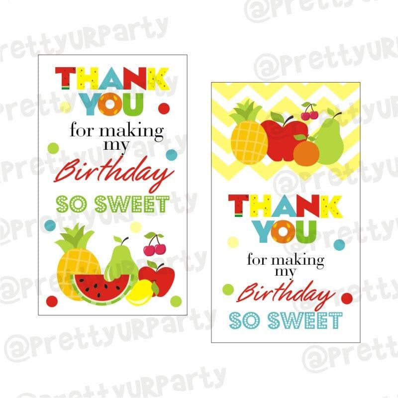 Tutti Fruity Theme Thank you Tags THEME PARTIES Pretty UR Party Default Title