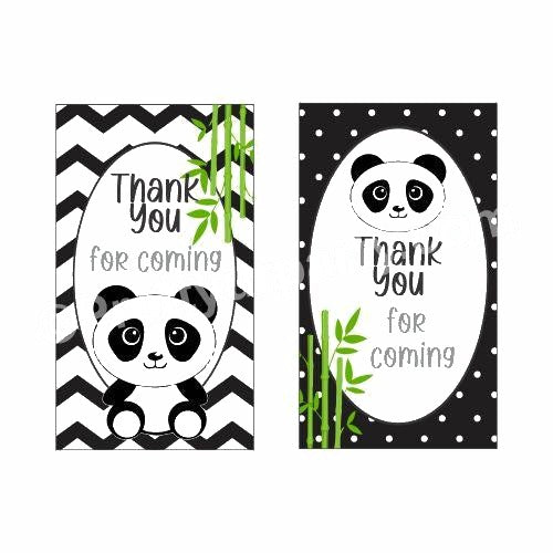 Panda Theme Thank you Tags