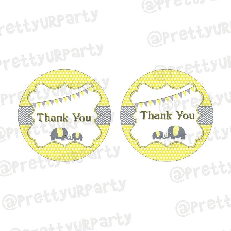 Elephant Baby shower Thank you Tags BABY SHOWER Pretty UR Party Default Title Elephant Baby shower Thank you Tags BABY SHOWER Pretty UR Party Default Title