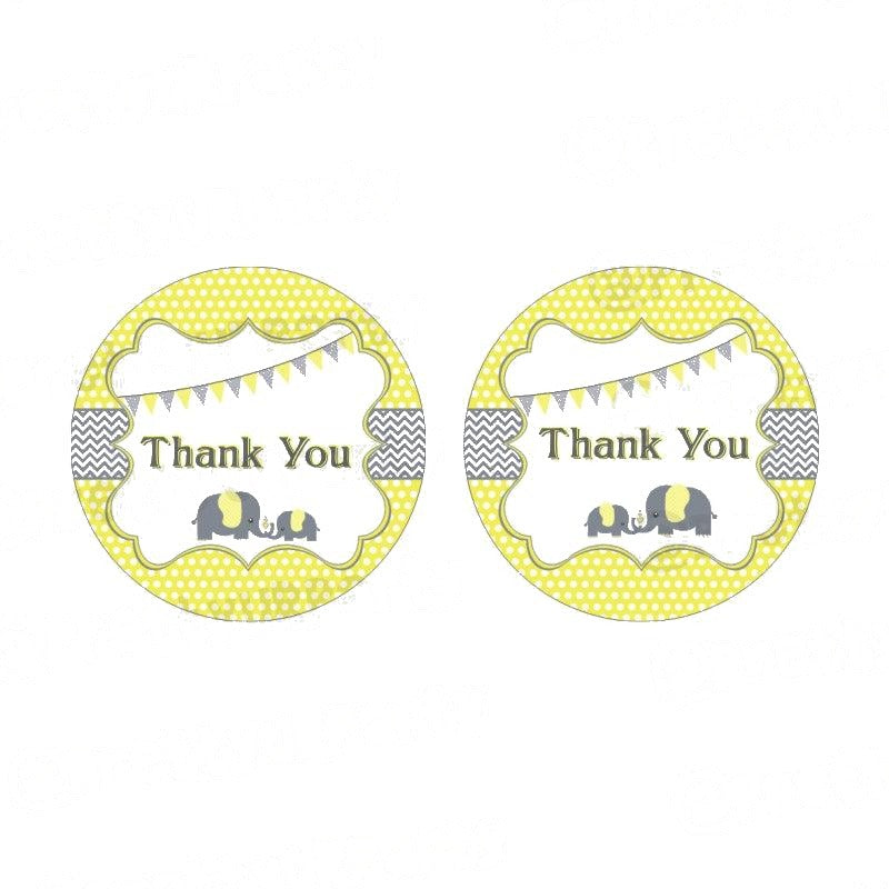 Elephant Baby shower Thank you Tags