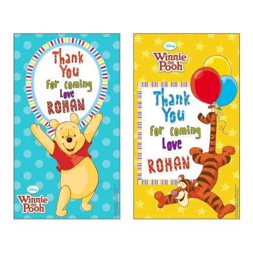 Winnie The Pooh Thank you Tags THEME PARTIES Pretty UR Party Default Title