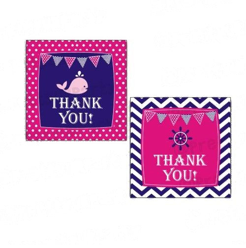 Girly Nautical Thank you Tags