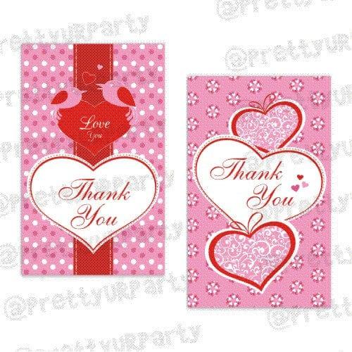 Valentine's Day Thank you Tags ALL PARTY SUPPLIES Pretty UR Party Default Title