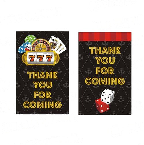 Casino Night Thank you Tags