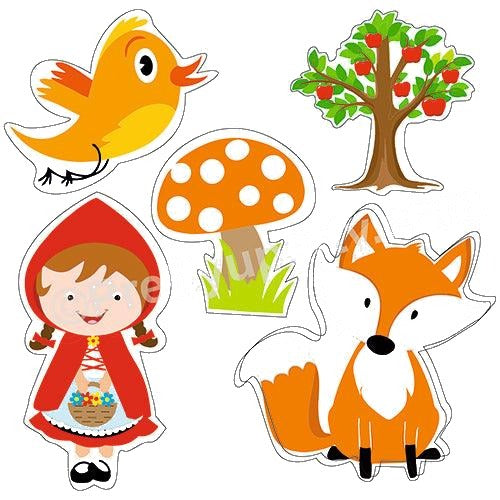 Little Red Riding Hood Theme Cutouts
