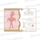 Pink and Gold Ballet Invitations ALL PARTY SUPPLIES Pretty UR Party