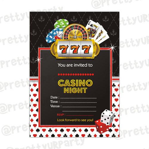 Casino Night Invitations ALL PARTY SUPPLIES Pretty UR Party