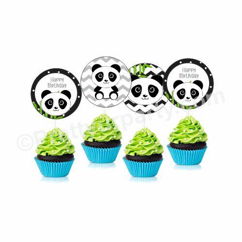 Panda Theme Cupcake / Food Toppers THEME PARTIES Pretty UR Party Default Title