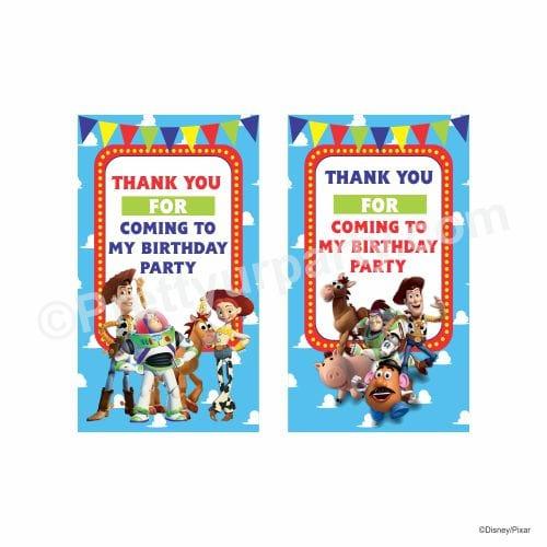 Toy Story Theme Thank you Tags