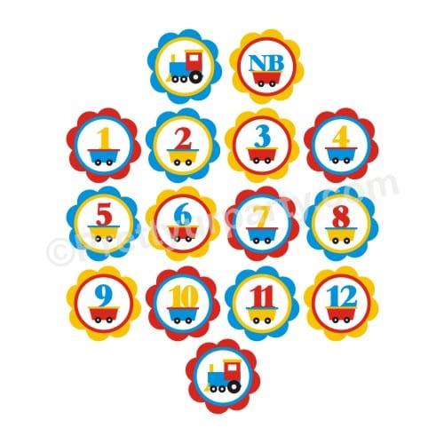 Train Monthly Photo Banner THEME PARTIES Pretty UR Party