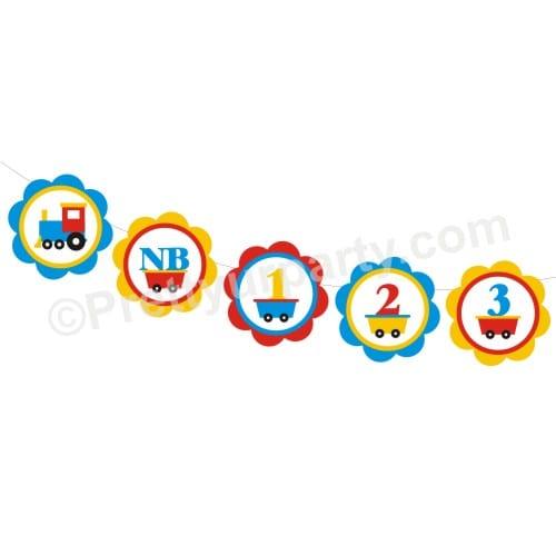 Train Monthly Photo Banner THEME PARTIES Pretty UR Party