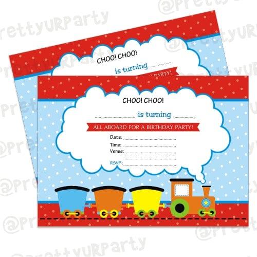 Train Invitations THEME PARTIES Pretty UR Party Default Title