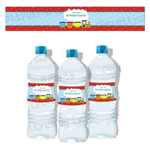 Train Water Bottle Labels